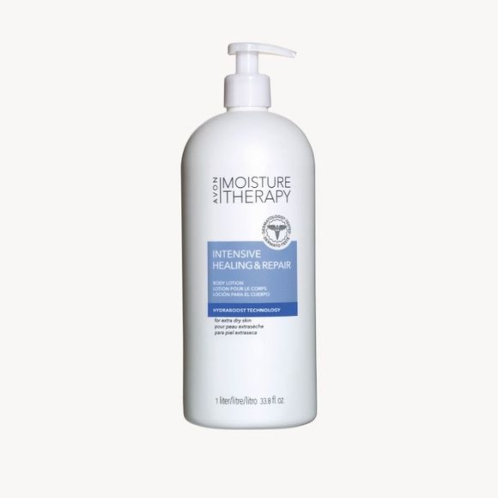 Avon Moisture Therapy Intensive Healing Lotion - White and Blue